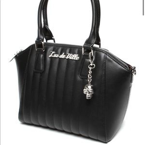 Black Matte Lady Vamp Handbag Lux De Ville